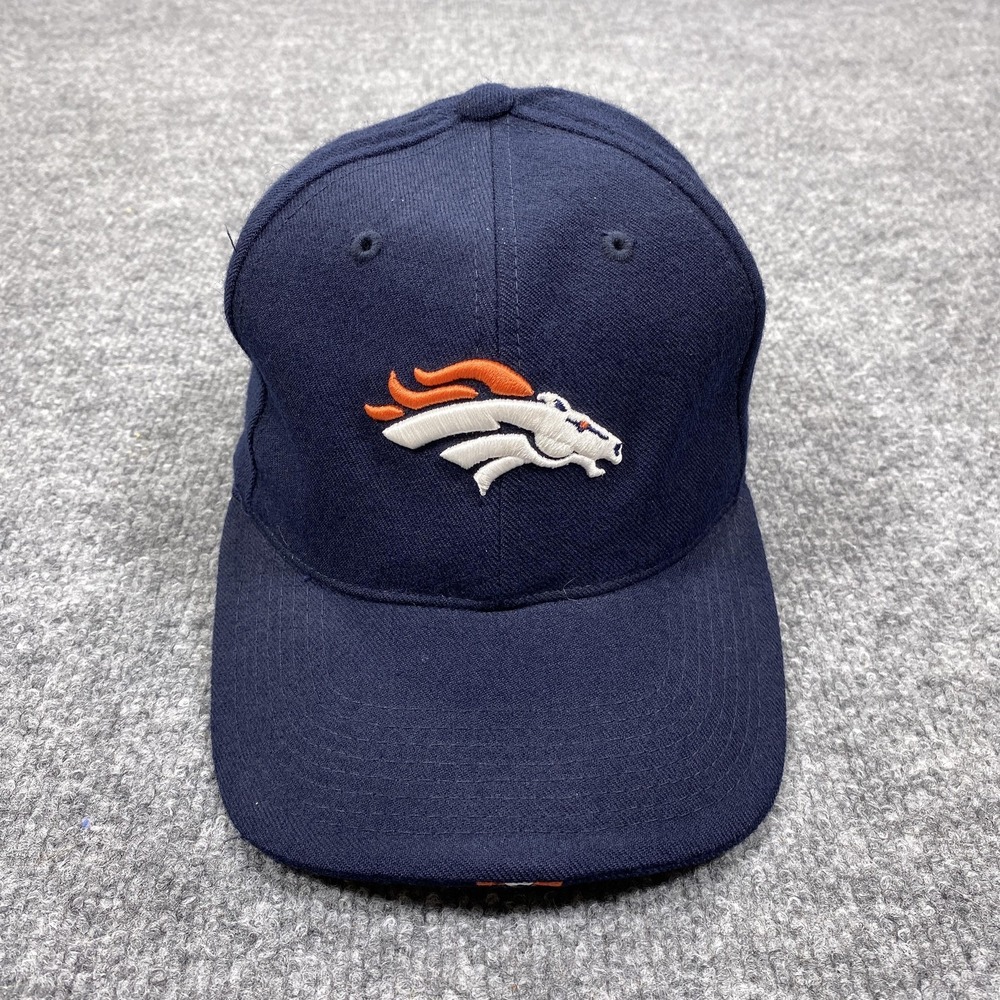 Denver Broncos Hat Cap Fitted Mens 7 1/4 Blue NFL Football Nike Sideline